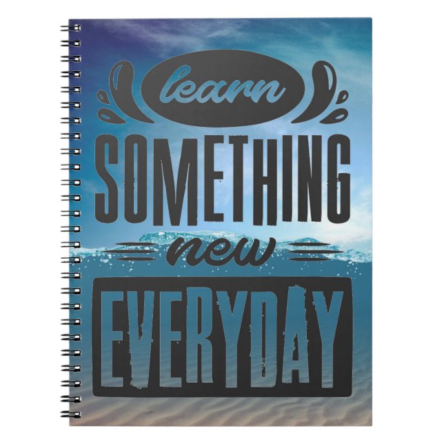 Caderno Espiral Saiba algo novo todos os dias (Frente)