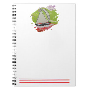 Caderno Espiral Sailboat Paintaft