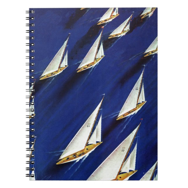 Caderno Espiral Sailboat Regatta por Ski Weld (Frente)