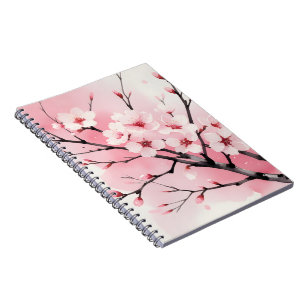Caderno Espiral Sakura Flor de Cerejeira Água Ro