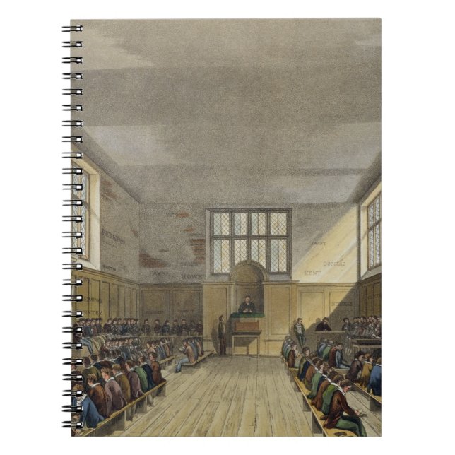 Caderno Espiral Sala da escola de grade da "história da grade (Frente)