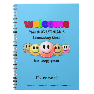 Caderno Espiral Sala de Aula Personalizada para Crianças