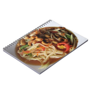 Caderno Espiral Salada picante da papaia de Ayutthaya [som Tam]