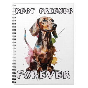 Caderno Espiral Salchicha Dachshund mejor amigo para siempre