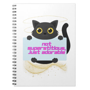 Caderno Espiral Salem Black Cat - "Não Supersticioso