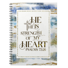 Caderno Espiral Salm 73:26 Ele é a força do meu coração