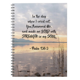 Caderno Espiral Salmo 138:3 Você me fez ficar bravo por cima do la
