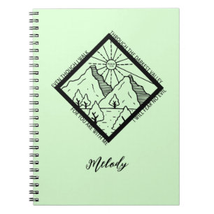 Caderno Espiral Salmo 23 4 Medo Sem Bíblia Cristã Mau Verso