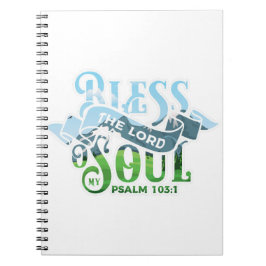 Caderno Espiral Salmos 103 Desenho Cristão