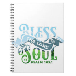 Caderno Espiral Salmos 103 Design cristão