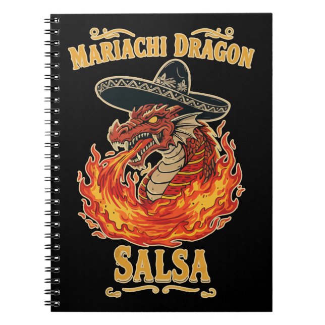 Caderno Espiral Salsa Mariachi Dragão (Frente)