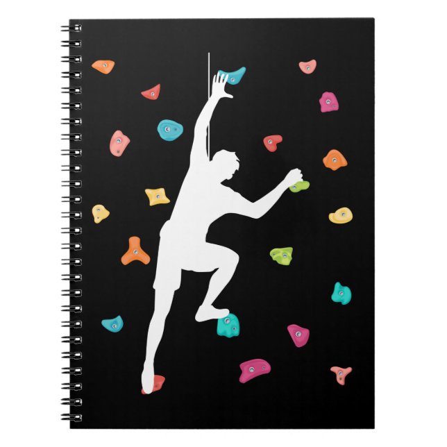 Caderno Espiral Salto de Homens de Escalada Gratuitos (Frente)