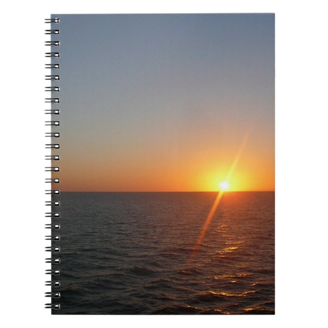 Caderno Espiral Salto do Sol no Mar III Horizonte Oceano (Frente)
