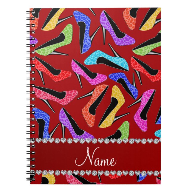 Caderno Espiral Saltos altos vermelhos conhecidos personalizados (Frente)