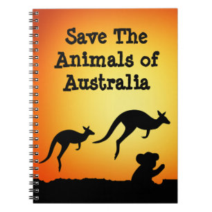 Caderno Espiral Salvar os animais da Austrália