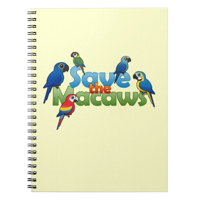 Caderno Espiral Salvar os Macaws (Frente)