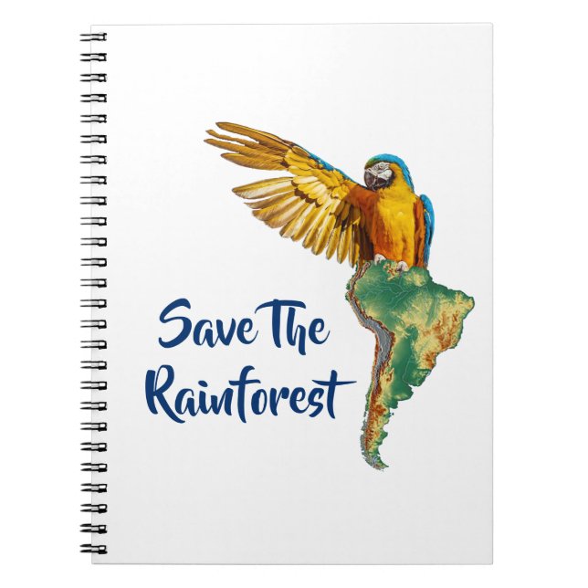 Caderno Espiral Salve A Floresta Tropical (Frente)