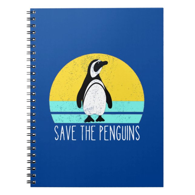 Caderno Espiral Salve Os Pinguins (Frente)