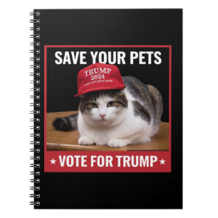 Caderno Espiral Salve Seus Animais Vote em Trump Citação Eleição E