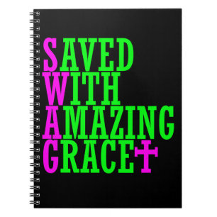 Caderno Espiral Salvo com um incrível notebook cristão SWAG da Gra