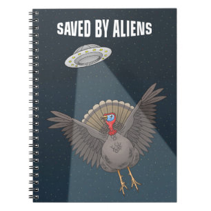 Caderno Espiral Salvos por alienígenas antes do Dia de Ação de Gra