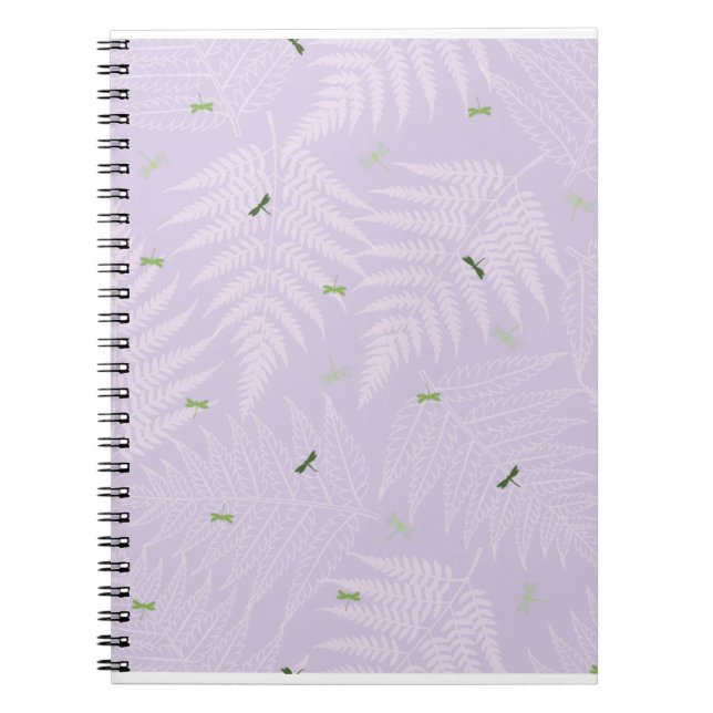 Caderno Espiral Samambaias & Libélulas (Frente)