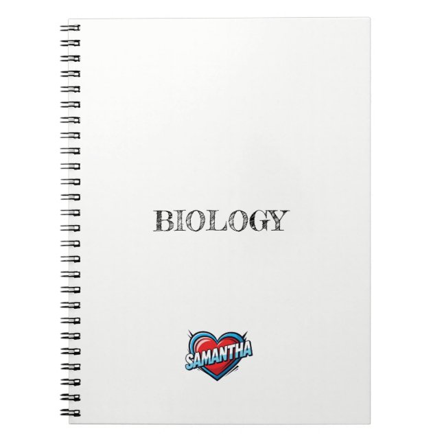 Caderno Espiral Samantha Heart White (Frente)
