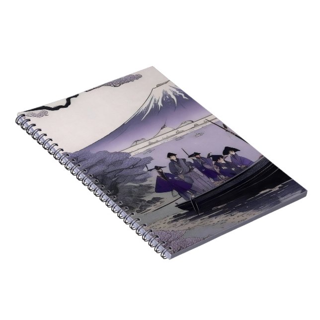 Caderno Espiral Samurai Notebook Mount Fuji Japanese Art (Lado Direito)