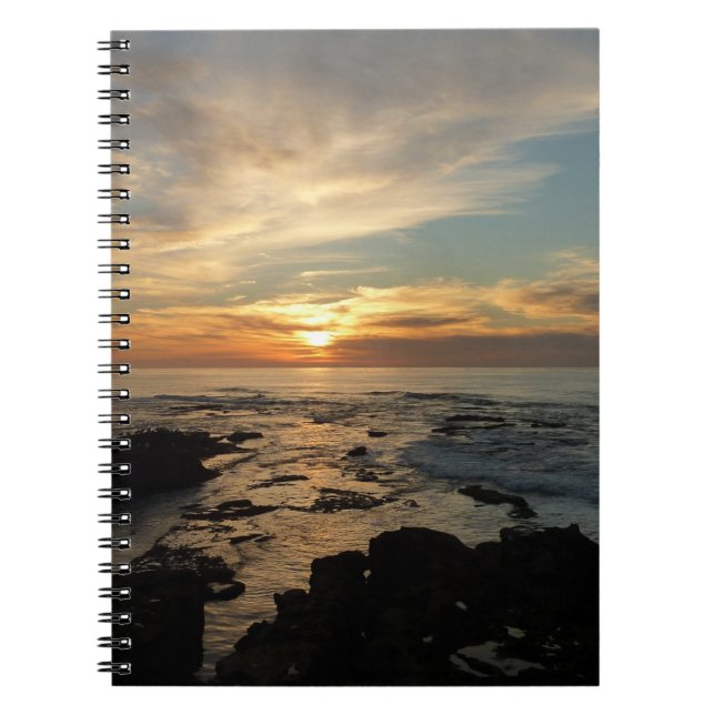 Caderno Espiral San Diego Sunset I Vista da Califórnia (Frente)