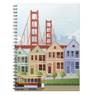 Caderno Espiral San Francisco as senhoras pintadas