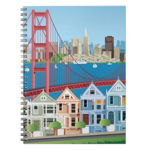 Caderno Espiral San Francisco, CA a cidade pela baía