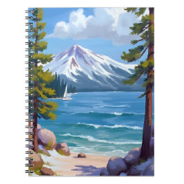 Caderno Espiral Sand Harbor Beach Lake Tahoe Painting