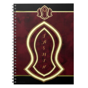 Caderno Espiral Sandal Do Profeta (Vermelho) Marble E Dourado