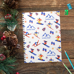 Caderno Espiral Sandia Pico Novo México Esqui Padrão de Snowboard