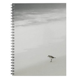 Caderno Espiral Sandpiper costeiro na praia