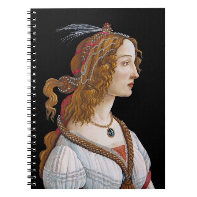 Caderno Espiral Sandro Botticelli - Retrato de Simonetta Vespucci (Frente)
