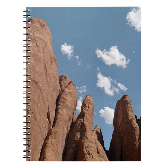 Caderno Espiral Sandstone Fins Utah Desert Photo (Frente)