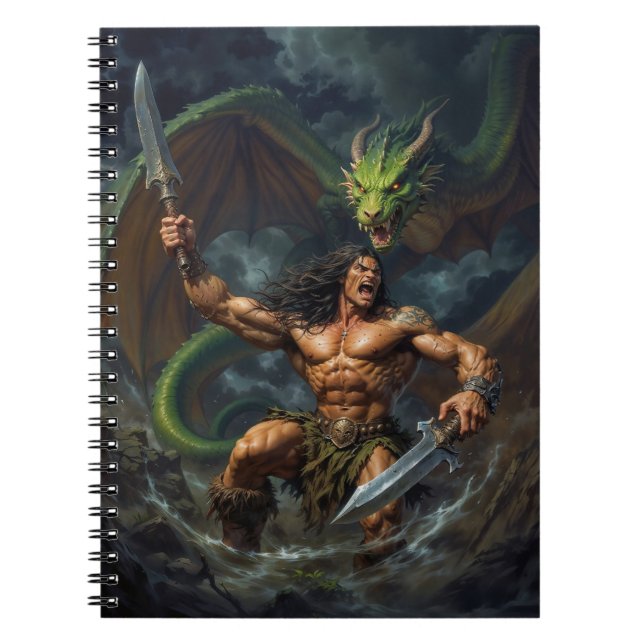 Caderno Espiral Sangue do Dragão Wyrm e Guerreiro (Frente)