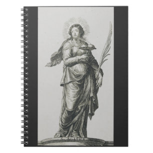 Caderno Espiral Santa Ágata da Sicília Graça Vulcânica Arte
