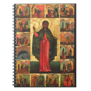 Caderno Espiral Santa Anastácia a Libertadora Arte Bizantina
