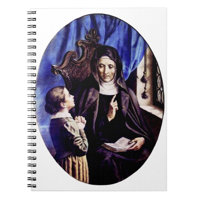 Caderno Espiral Santa Ângela Mérici Padroeira dos Educadores e  (Frente)
