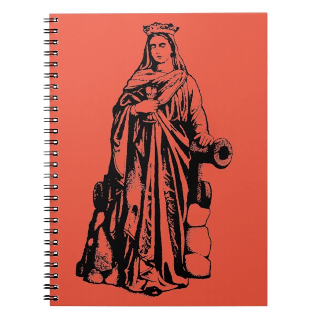 Caderno Espiral Santa Bárbara a Grande Mártir Arte Gráfico Sagrado (Frente)