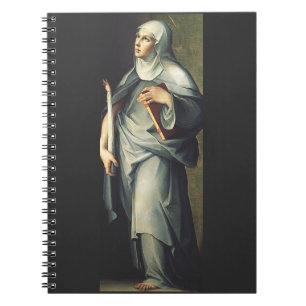 Caderno Espiral Santa Brígida da Suécia Mística Medieval