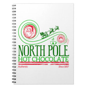 Caderno Espiral Santa Clause Chocolate Quente do Polo Norte