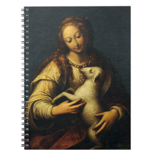 Caderno Espiral Santa Inês Pura Testemunha de Cristo