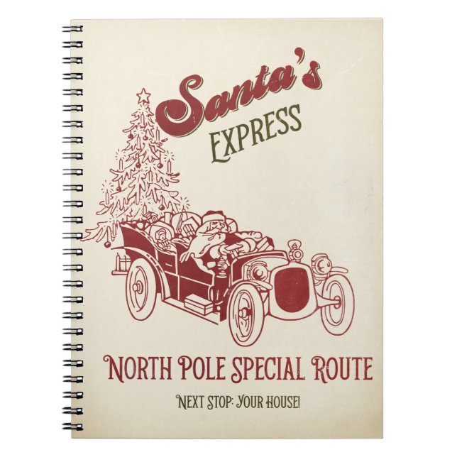 Caderno Espiral Santa's Express Vitange Christmas (Frente)