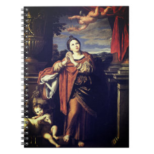 Caderno Espiral Santo Agnes por Domenichino (c. 1620)