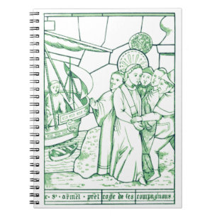 Caderno Espiral Santo Armel Homem santo da Bretânia