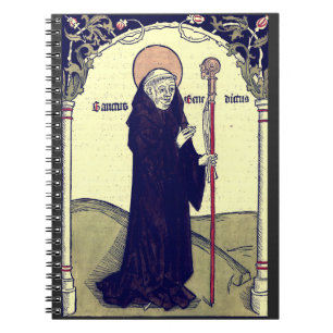 Caderno Espiral Santo Benedito de Nursia Padroeiro da Europa Catól