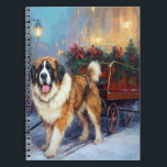 Caderno Espiral Santo Bernard Christmas Fesason Season<br><div class="desc">Prepare-se para celebrar o feriado com o nosso charmoso Design cênico de Natal do Cão! Este delicioso produto apresenta adoráveis companheiros caninos rodando em meio a uma terra maravilhosa do inverno, adornada com luzes cintilantes, holly, e ornamentos festivos. Seu coração derreterá enquanto você testemunha cachorros vestidos com chapéus de Papai...</div>